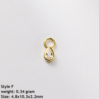 Diamond Teardrop Charm