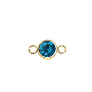 Birthstone Connectors – Flat Back High Bezel Cut - 3mm