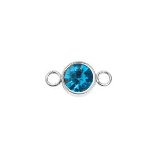 Birthstone Connectors – Flat Back High Bezel Cut - 3mm
