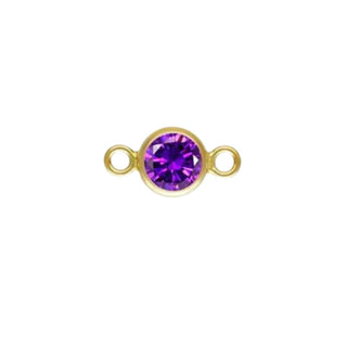 Birthstone Connectors – Flat Back High Bezel Cut - 3mm