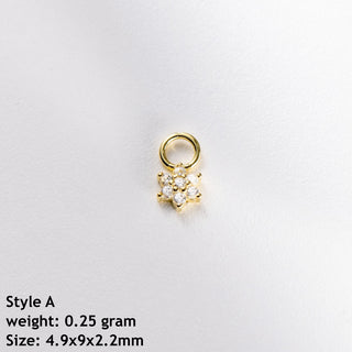 Floral CZ Cluster Charm