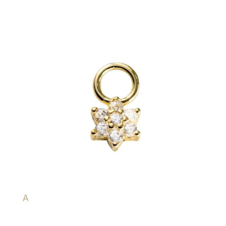 Floral CZ Cluster Charm