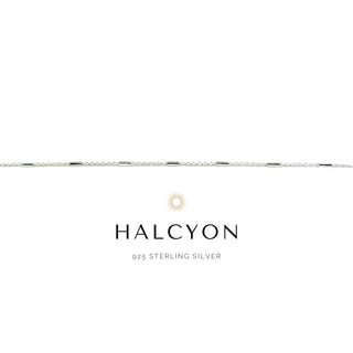 Halcyon- 925 Sterling Silver Bar and Cable Chain