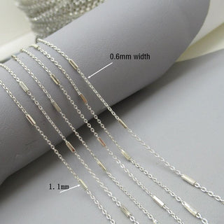 Halcyon- 925 Sterling Silver Bar and Cable Chain