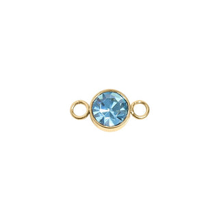Birthstone Connectors – Flat Back High Bezel Cut - 3mm