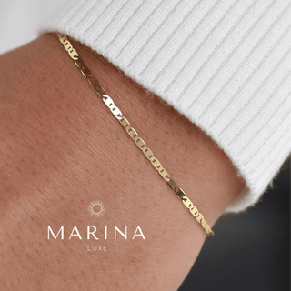 Permanent Bracelet Supply Wholesale - 14k Solid Gold Marina Mirror - Infinity Bracelet Kit