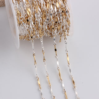 Mixed Metal - Bar and Link - Wholesale Jewelry Chain