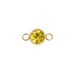 Birthstone Connectors – Flat Back High Bezel Cut - 3mm