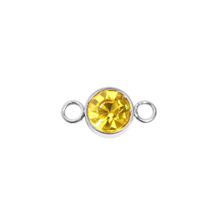 Birthstone Connectors – Flat Back High Bezel Cut - 3mm