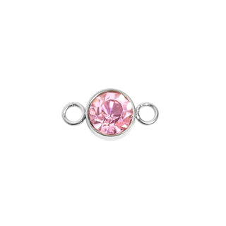 Birthstone Connectors – Flat Back High Bezel Cut - 3mm