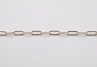 925 Sterling Silver Paperclip Chain, 2x5mm
