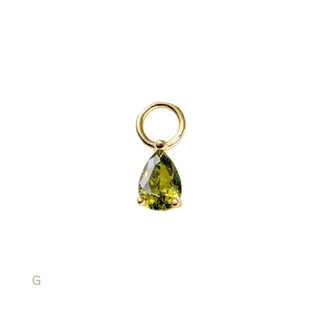 Peridot Pear Dangle Charm