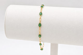Jade - 14k Gold Fill and Enamel for Permanent Jewelry Bracelets