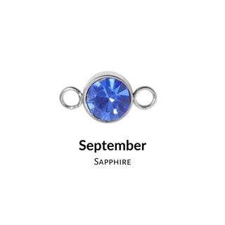 Birthstone Connectors – Flat Back High Bezel Cut - 3mm
