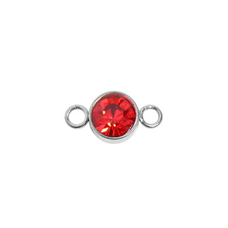 Birthstone Connectors – Flat Back High Bezel Cut - 3mm