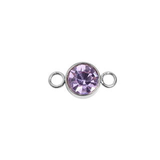 Birthstone Connectors – Flat Back High Bezel Cut - 3mm