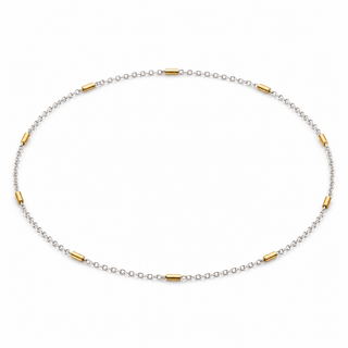 Permanent Bracelet Wholesale Supply - 14k White & Yellow Solid Gold Moonlight - Infinity Bracelet Kit