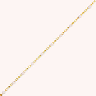 White Day Disco —  14k Gold Fill Cable Chain with Enamel Ball Stations